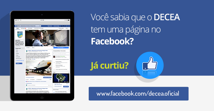 Já curtiu a página do Facebook do DECEA?
