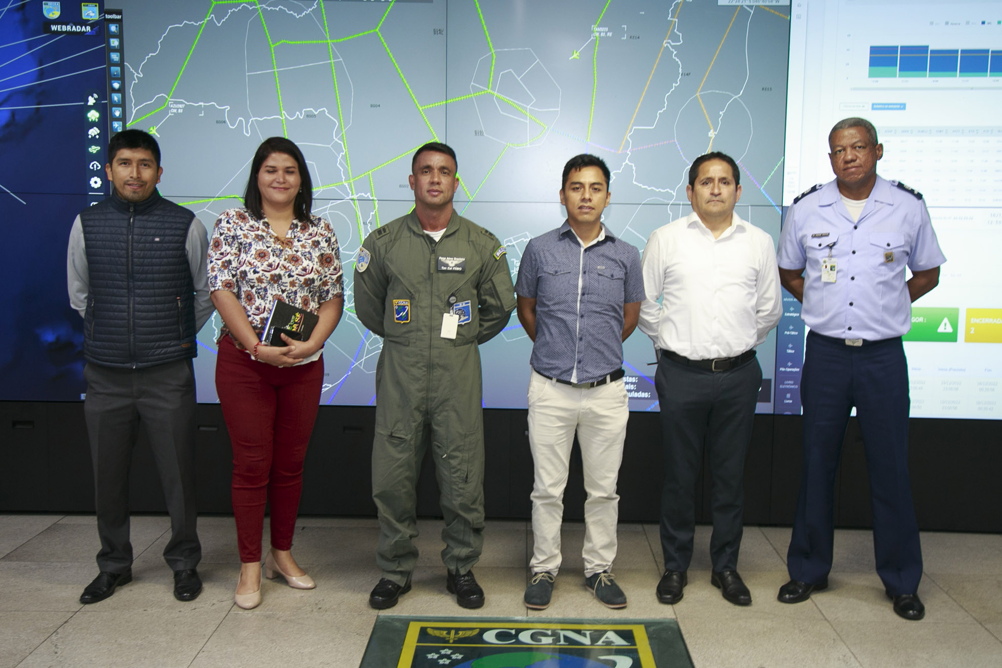 Comitiva peruana da Direção Geral de Aviação Civil visita unidades do DECEA