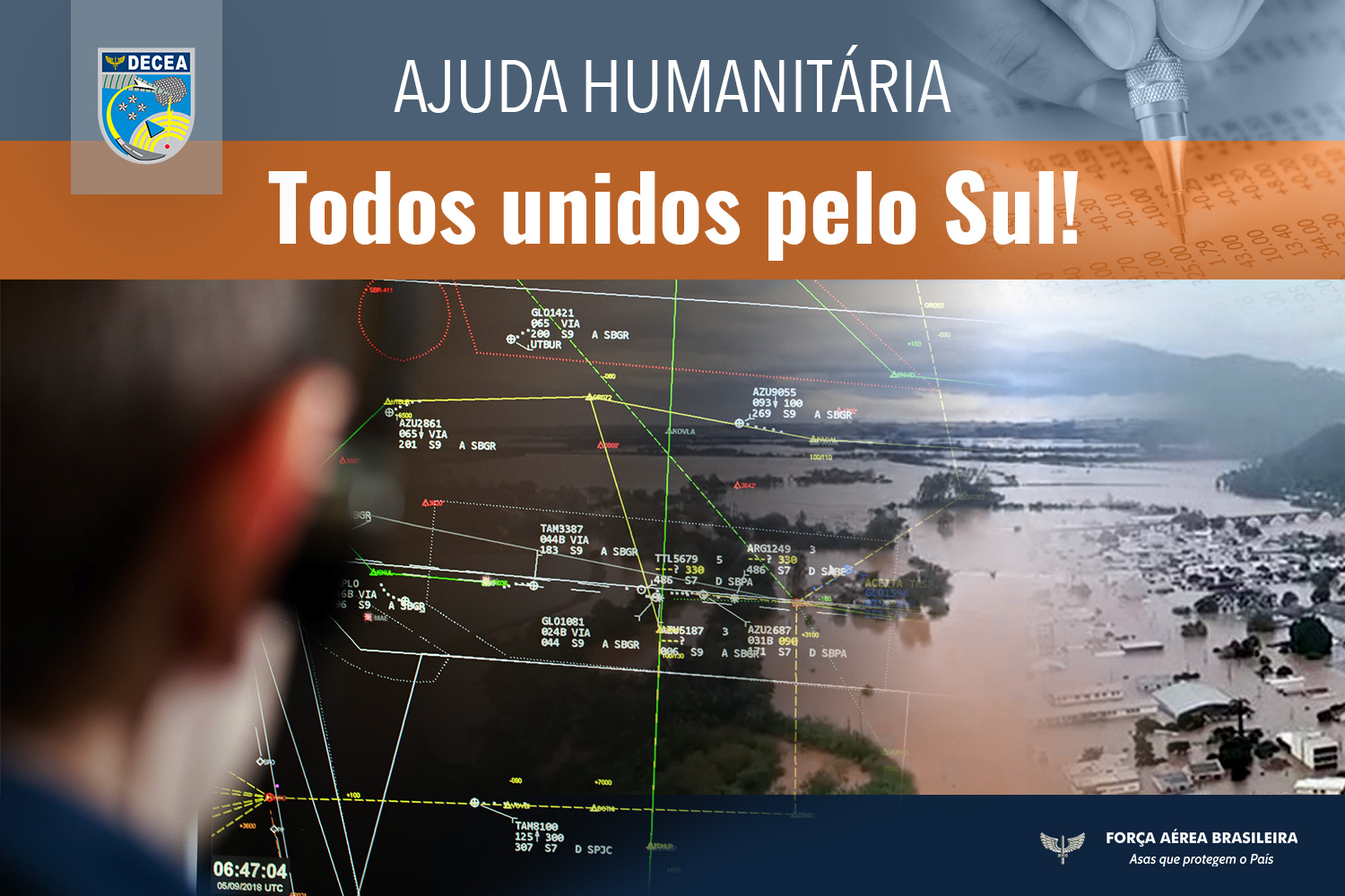 DECEA isenta de tarifas de navegação aérea voos humanitários ao Rio Grande do Sul