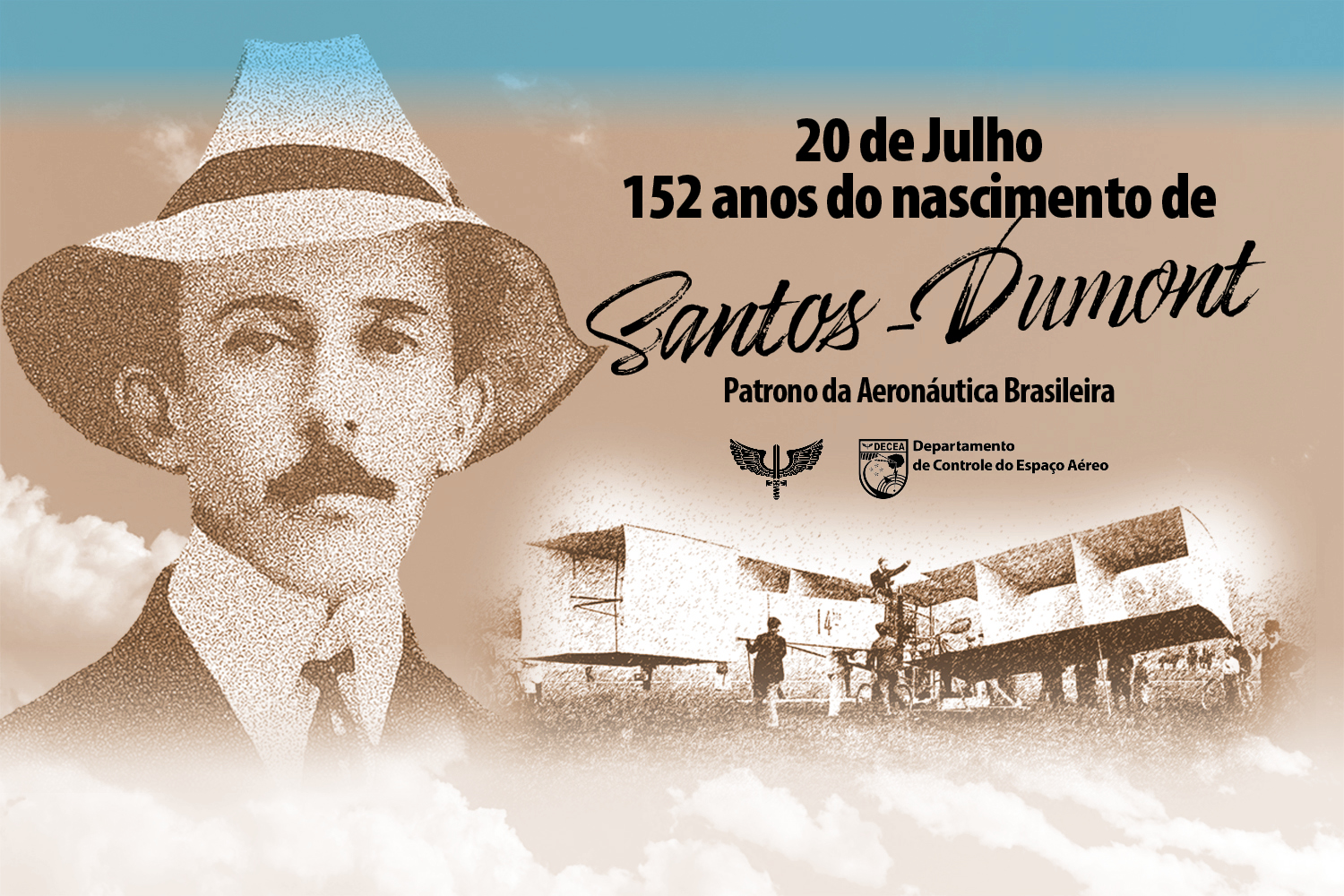 152 Anos do nascimento do Pai da Aviação e Patrono da Aeronáutica Brasileira: Santos-Dumont